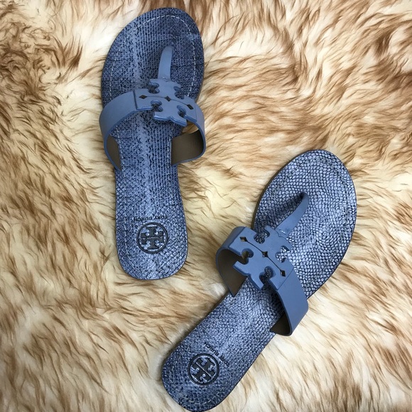 Tory Burch Shoes - Tory Burch Moore Ocean Mist Sandal Logo blue Snake